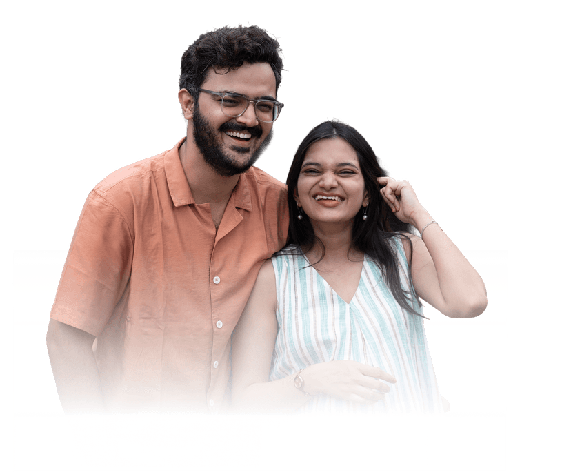 Pregnant woman using mobile app